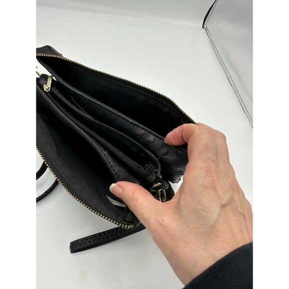 Leather crossbody/hip/shoulder bag in black - Picture 7 of 8